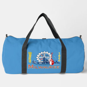 Flagge von Milwaukee, Wisconsin Duffle Bag
