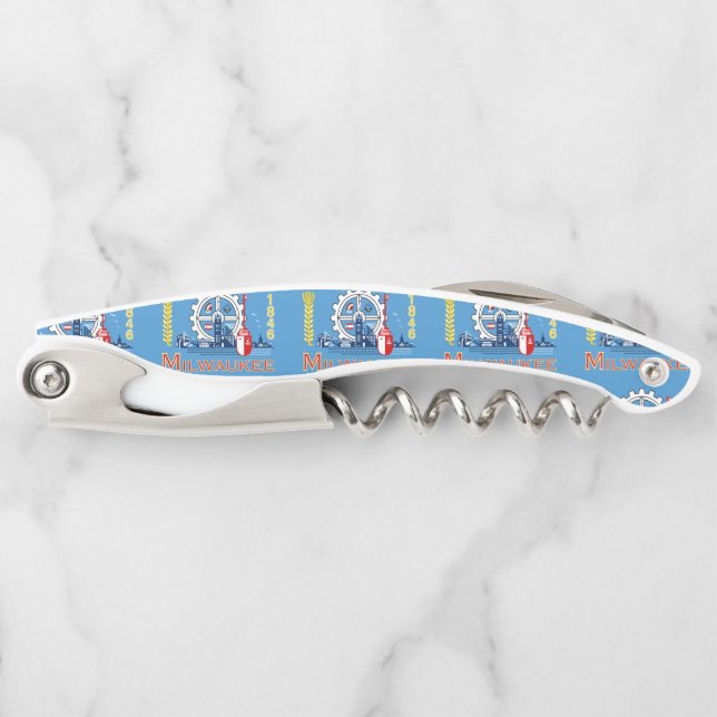 Flagge von Milwaukee, Wisconsin Kellnermesser (Vorderseite)