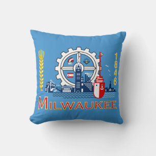 Flagge von Milwaukee, Wisconsin-Kissen Kissen