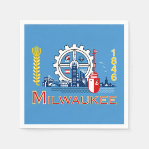 Flagge von Milwaukee, Wisconsin Napkins Serviette