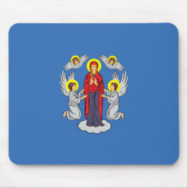 Flagge von Minsk (Belarus) Mousepad