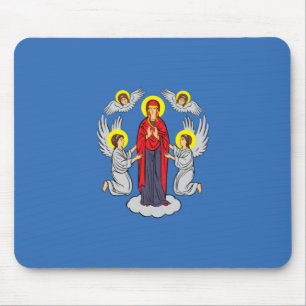 Flagge von Minsk (Belarus) Mousepad