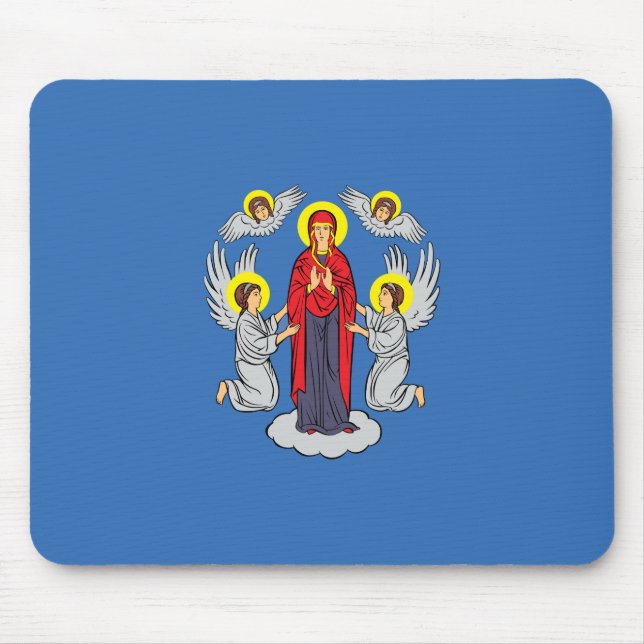 Flagge von Minsk (Belarus) Mousepad (Vorne)