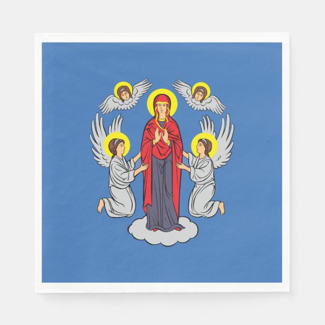 Flagge von Minsk (Belarus) Serviette (Vorderseite)