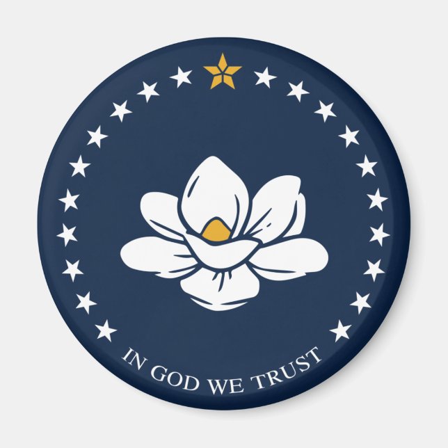 Flagge von Mississippi (2020) Magnet (Vorne)