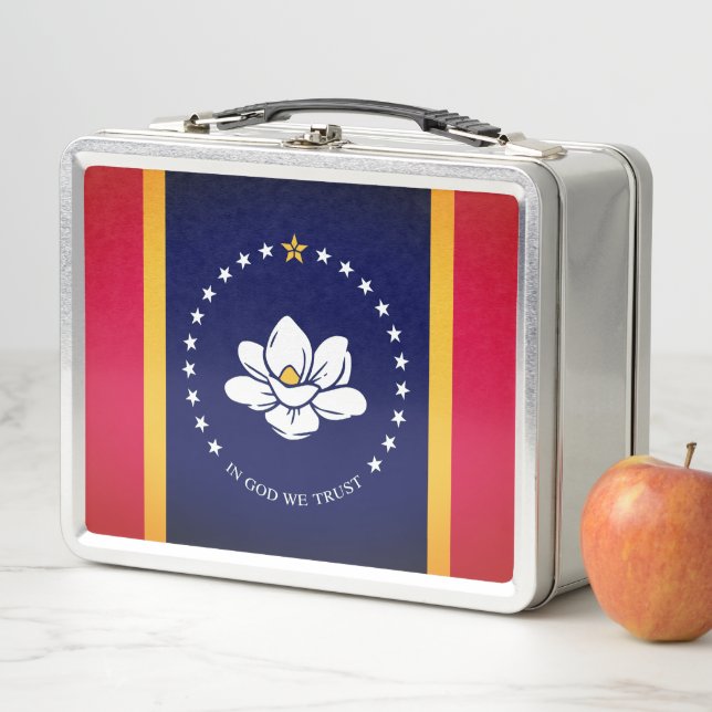 Flagge von Mississippi (2020) Metall Brotdose (Beispiel)