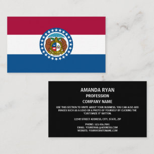 Flagge von Missouri, Flagge von Missouri Visitenkarte