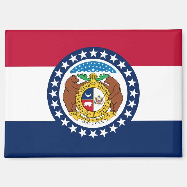 Flagge von Missouri Magnet (Vorderseite)