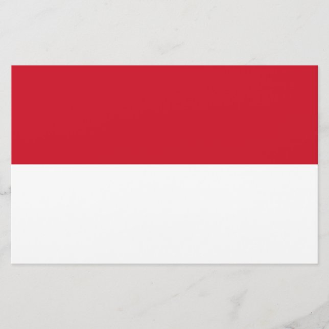 Flagge von Monaco Briefpapier (Vorderseite)