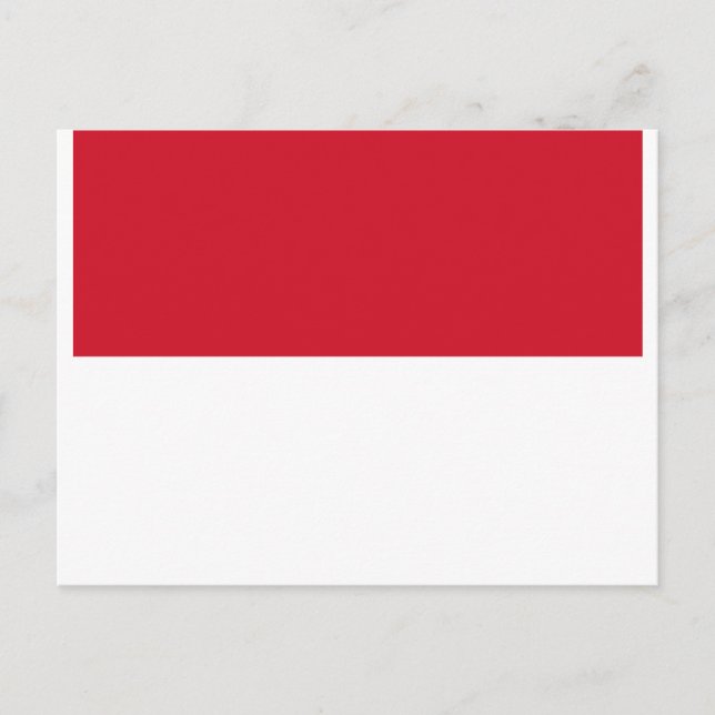 Flagge von Monaco - Drapeau de Monaco Postkarte (Vorderseite)