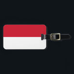 Flagge von Monaco Gepäckanhänger<br><div class="desc">Flagge von Monaco</div>