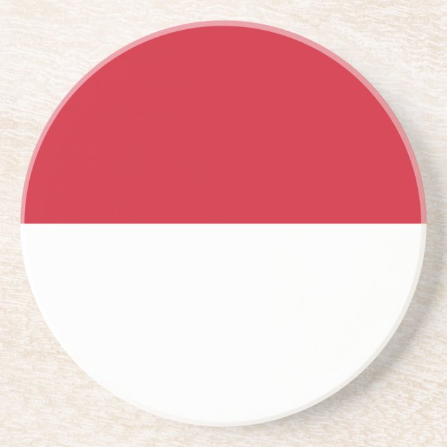 Flagge von Monaco Getränkeuntersetzer (Vorne)