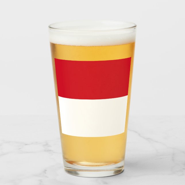 Flagge von Monaco Glas (Vorne (Gefüllt))