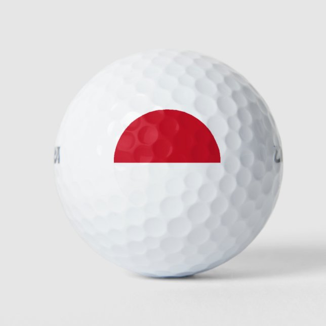 Flagge von Monaco Golfball (Vorderseite)