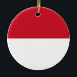 Flagge von Monaco Keramik Ornament<br><div class="desc">Flagge von Monaco</div>
