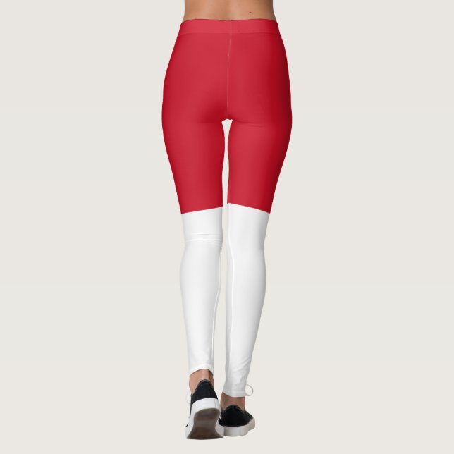 Flagge von Monaco Leggings (Rückseite)