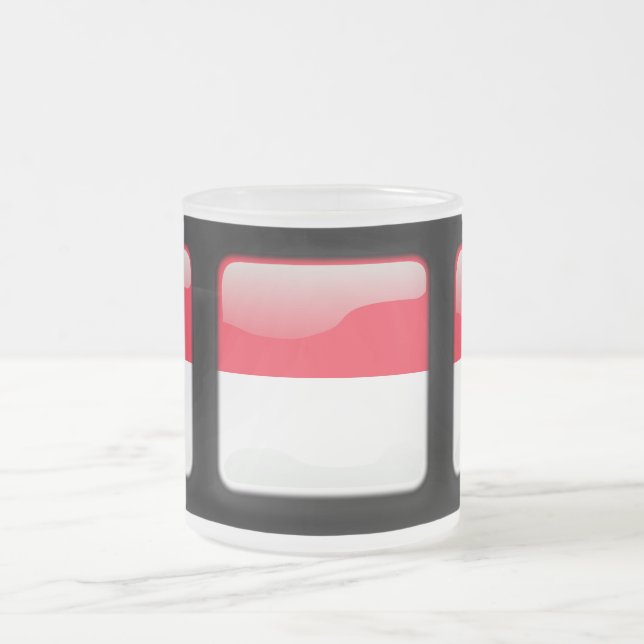 Flagge von Monaco Mattglastasse (Mittel)