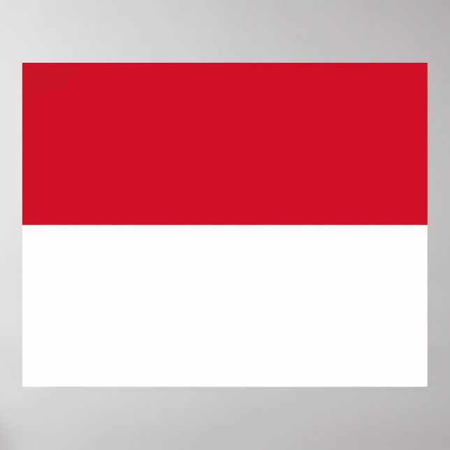 Flagge von Monaco Poster (Vorne)