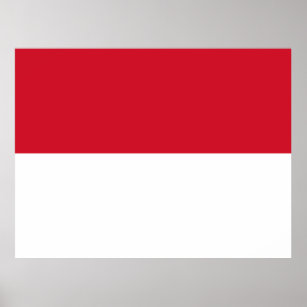 Flagge von Monaco Poster