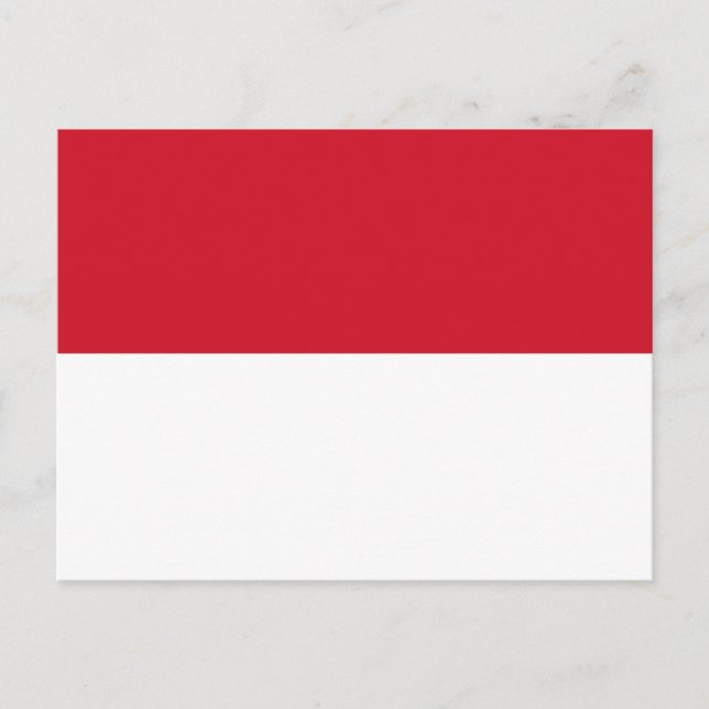 Flagge von Monaco Postkarte (Vorderseite)