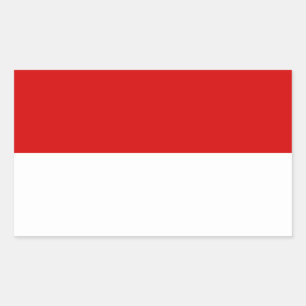 Flagge von Monaco Rechteckiger Aufkleber