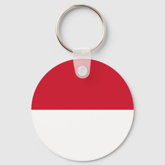 Flagge von Monaco Schlüsselanhänger (Vorderseite)