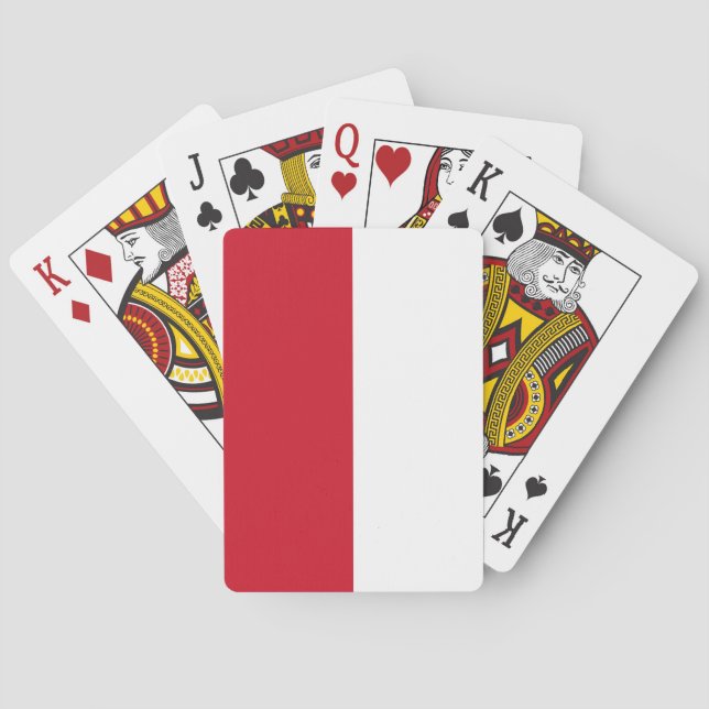 Flagge von Monaco Spielkarten (Rückseite)