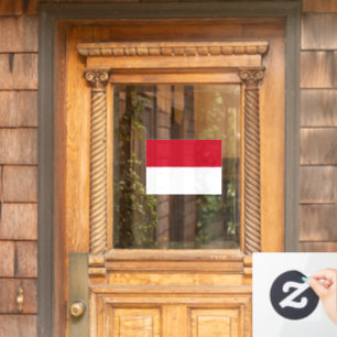 Flagge von Monaco zugeschnitten  Fensteraufkleber
