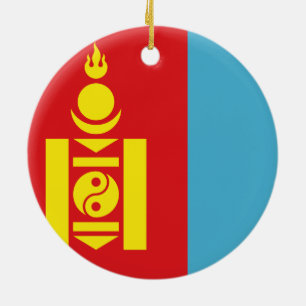 Flagge von Mongolei-Verzierung Keramikornament