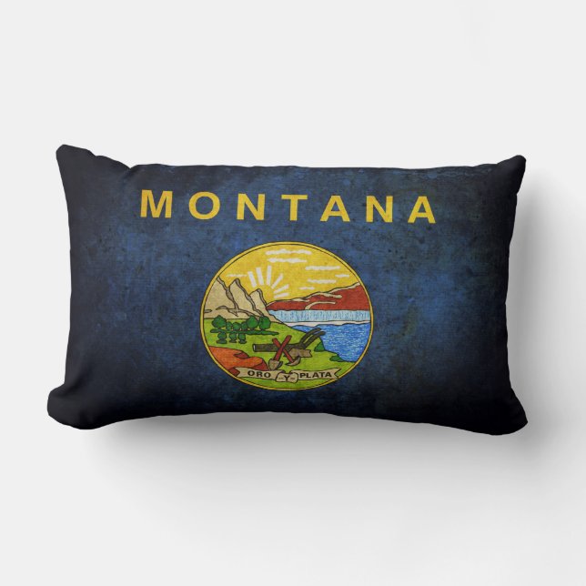 Flagge von Montana Lendenkissen (Vorderseite)