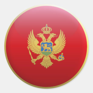 Flagge von Montenegro Runder Aufkleber
