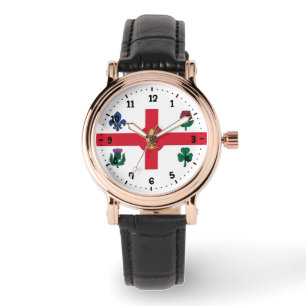 Flagge von Montreal, Quebec Watch Armbanduhr