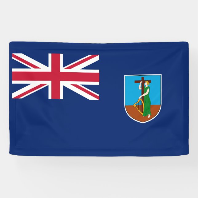 Flagge von Montserrat Banner (Horizontal)