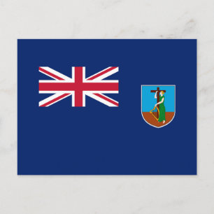 Flagge von Montserrat Postkarte