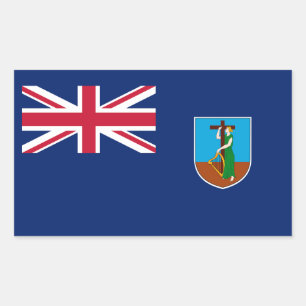 Flagge von Montserrat Rechteckiger Aufkleber