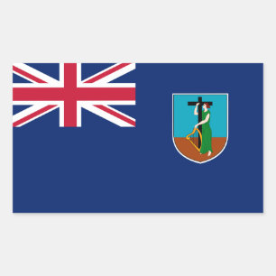 Flagge von Montserrat Rechteckiger Aufkleber