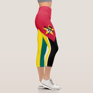 Flagge von Mosambik Capri Leggings