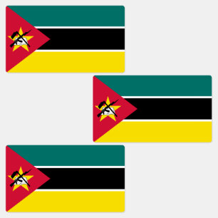 Flagge von Mosambik Etiketten