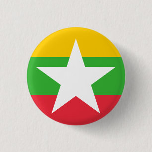 Flagge von Myanmar Button