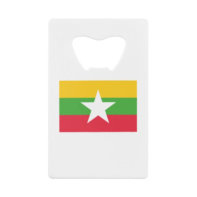 Flagge von Myanmar Geldbeutel Flaschenöffner (Vorderseite)