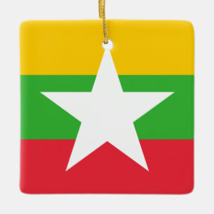 Flagge von Myanmar Keramikornament