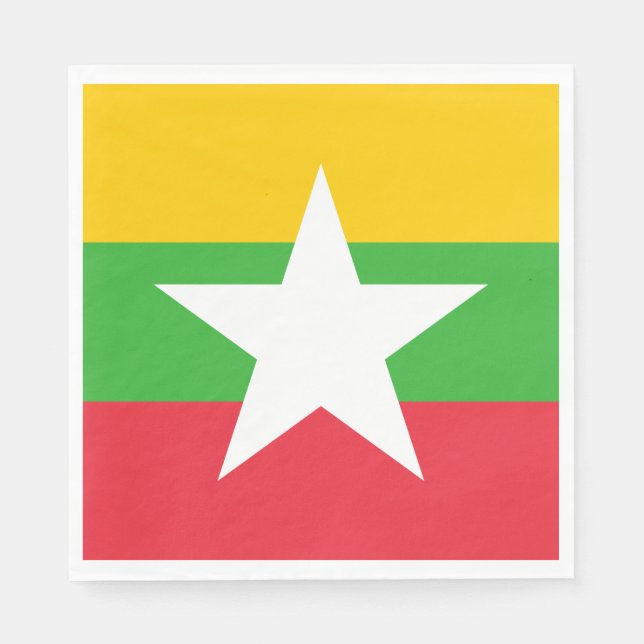 Flagge von Myanmar Serviette (Vorderseite)