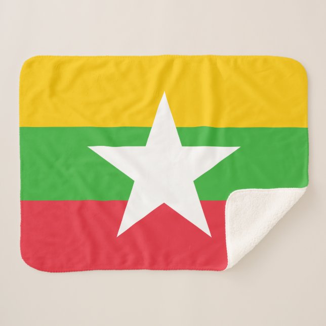 Flagge von Myanmar Sherpadecke (Vorderseite (Horizontal))
