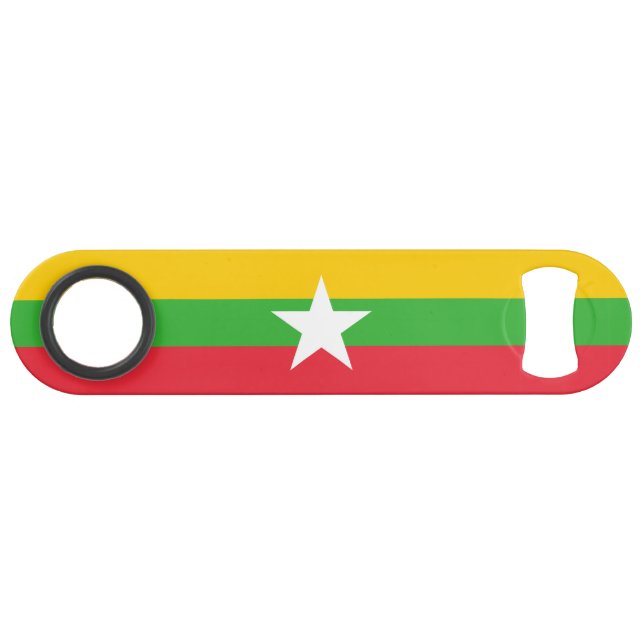Flagge von Myanmar Speed Flaschenöffner (Vorderseite (Horizontal))