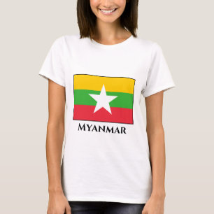 Flagge von Myanmar T-Shirt