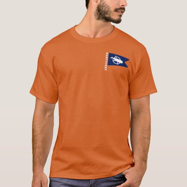 Flagge von Nantucket, Massachusetts T-Shirt (Vorderseite)