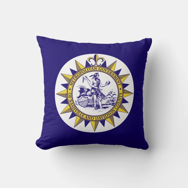 Flagge von Nashville, Tennessee-Kissen Kissen (Vorderseite)