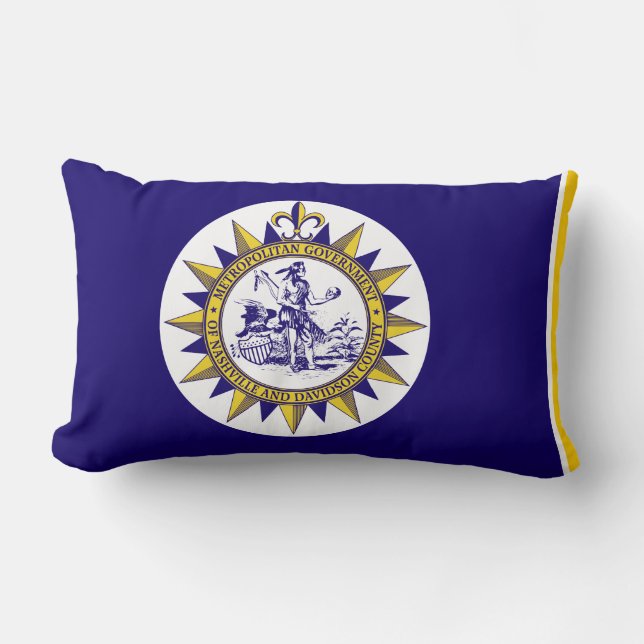 Flagge von Nashville, Tennessee Lumbar Kissen (Vorderseite)