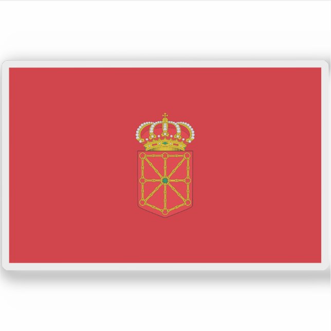 Flagge von Navarra Aufkleber (Vorderseite)