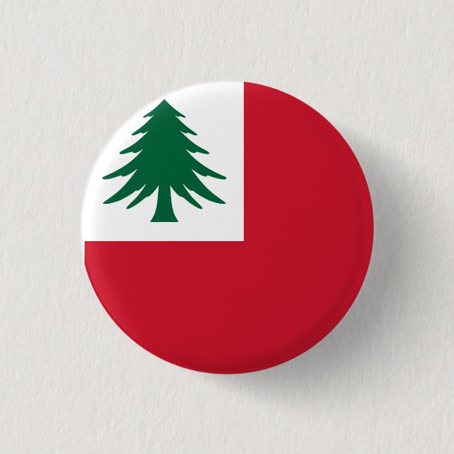 Flagge von Neuengland (nur Kiefer) - inoffiziell Button (Vorderseite)